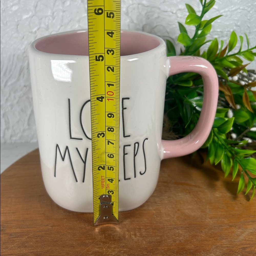 Rae Dunn “Love My Peeps' Mug White Pink 18 Oz Mug Easter Spring Coffee Drink Mug - Picture 9 of 11